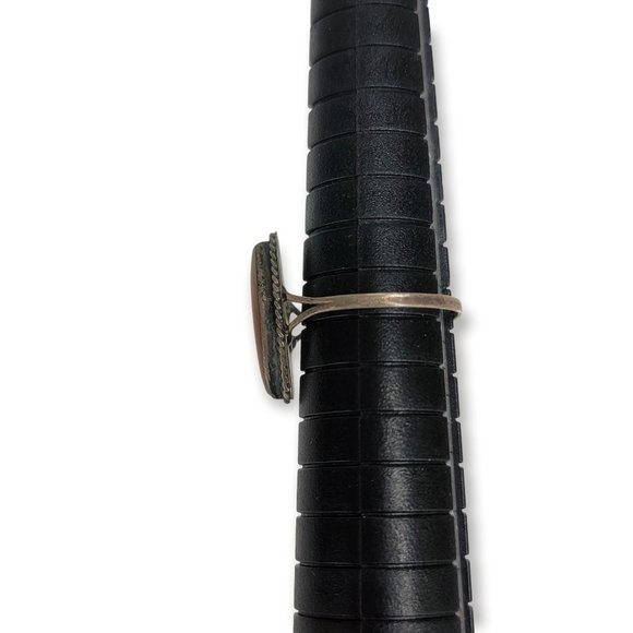 Vintage Pink Opal 925 Silver Oval Ring - Picture 11 of 11